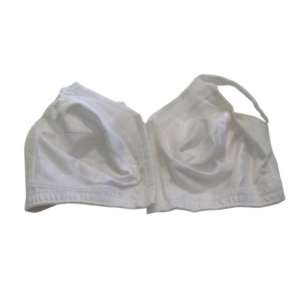 Playtex 18 Hour 4695 White Front‎ Closure Wireless Bra 44C Wide Cushioned Straps
